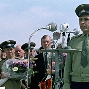Komarov before Soyuz 1 launch, 1967