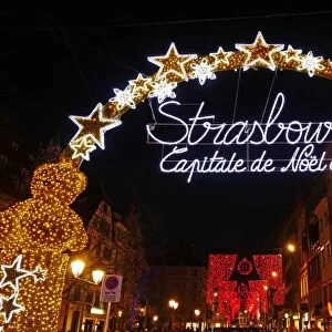 Decoration at Christmas time, Strasbourg, Alsace, France, Europe
