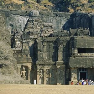 The huge Kailasa (Kailash) Temple