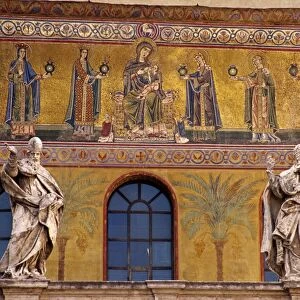 Mosaics of the wise and foolish virgins
