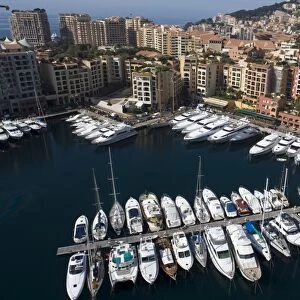 Port of Fontvieille, Monaco, Cote d Azur, Mediterranean, Europe