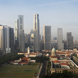 Singapore skyline with the Padang and Colonial District