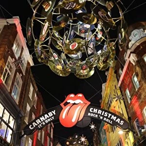 Christmas Lights and decorations in Carnaby Street, London