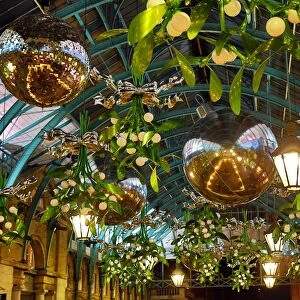 Covent Garden Mistletoe Christmas decorations and lights, London