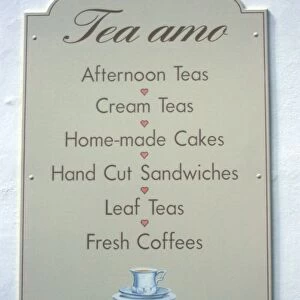 Afternoon tea sign