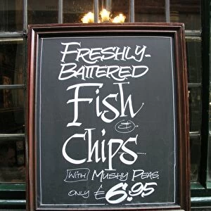 Fish and chips sign