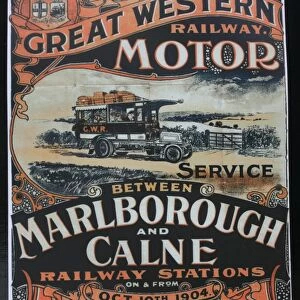 Great Western Railway motor service vintage advertising poster