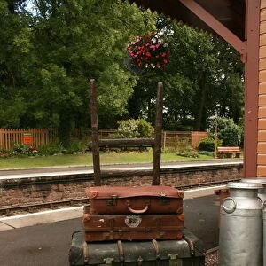 Lugguage at Crowcombe Heathfield station, Somerset, UK