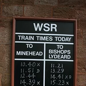 WSR train timetable