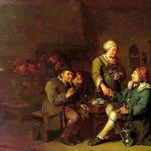 Interior of a Tavern with Smokers
