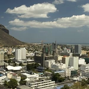 Mauritius, Port Louis. View of Port Louis, capital of Mauritius, from Fort Adelaide