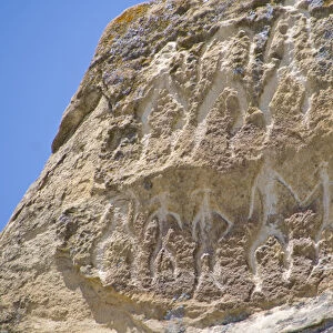 Petroglyphs, Qobustan, UNESCO World Heritage Site, Azerbaijan