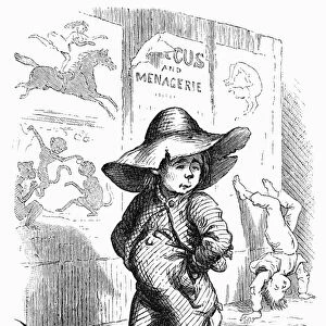 CHILDREN: TYPES. The Brat. Wood engraving, American, 1876, after David Hunter Strother (known as Porte Crayon)