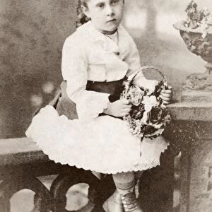 GIRL, c1880. Portrait of a young girl. Carte de visite photograph, c1880