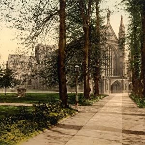 WINCHESTER CATHEDRAL. Church of England cathedral in Winchester, England. Photochrome