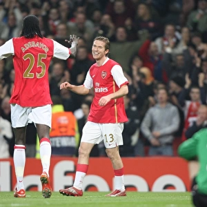 Alex Hleb celebrates Arsenal 2nd goal