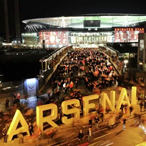 Arsenal Fans Exit Emirates Stadium After Champions League Match Against Olympiacos, 2012