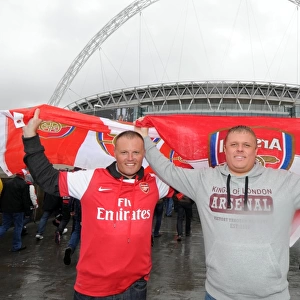 Disappointed Arsenal Fans Outside Wembley After Carling Cup Final Defeat to Birmingham City (27/2/11)