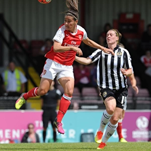 Fara Williams (Arsenal) Jade Moore (Notts County). Arsenal Ladies 2: 0 Notts County