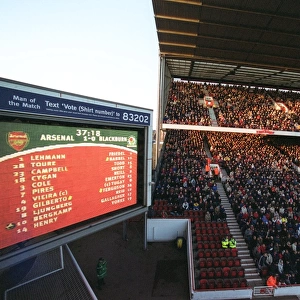 The Jumbo Tron in the North West corner and the North Bank Stand