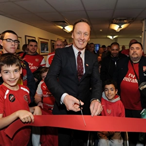 Lee Dixon Opens Arsenal's New Disabled Supporters Club at Emirates Stadium Before Arsenal vs. Everton Match, 2015