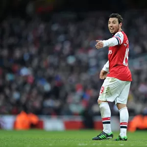 Santi Cazorla: Arsenal's Midfield Maestro in Action Against Aston Villa, Premier League 2012-13