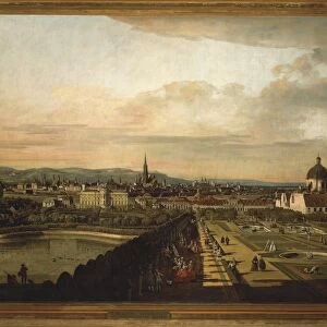 Austria, Vienna, View of Vienna from the Belvedere
