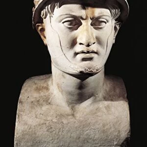 Bust of Pyrrhus, king of Epirus, Roman copy after a Greek original, from Villa of the Papyri, Ercolano (ancient Herculaneum), Campania Region, Italy