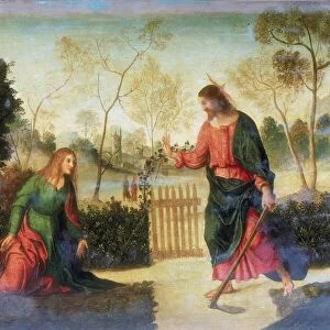Noli me Tangere. Christ appearing to Mary Magdalene after rising from the tomb