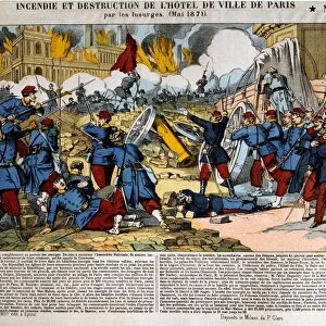 Paris Commune 26 March-28 May 1871. The Bloody Week: Burning and destruction of the