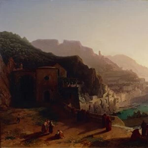View of Amalfi and the Amalfi Coast, by Thomas Ender, oil on canvas