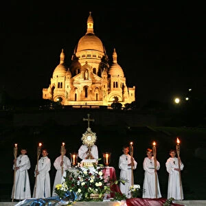 Vigil at Montmartre Sacred Heart basilica