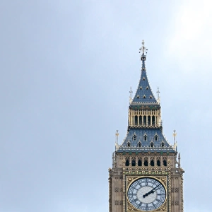 Close Up Low Angle View Of Big Ben (Officially Known As Elizabeth Tower). London, England