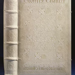 21. M. 1 Binding by Doves Bindery for the Kelmscott Chaucer, 1896 (pigskin)