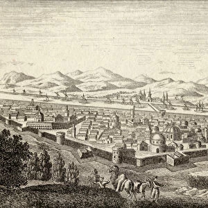 Baghdad, Iraq, in the 18th century (engraving)