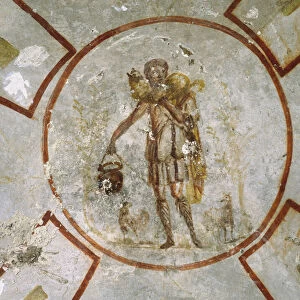 Ceiling of the Chapel of the Good Shepherd, Catacombs San Callisto, Rome (fresco)