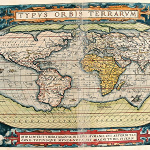 Earth Map (World Map) Geography map from "Theatrum Orbis Terrarum"