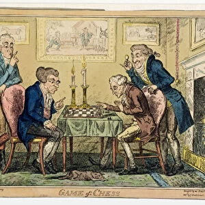 Game of Chess, published by H. Humphrey, London (coloured etching)