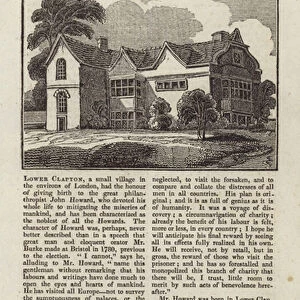 The house in which John Howard was born (engraving)