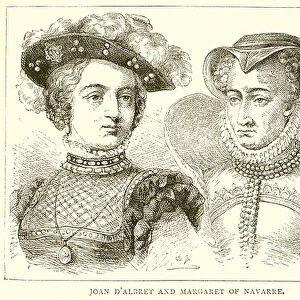 Joan D Albret and Margaret of Navarre (engraving)