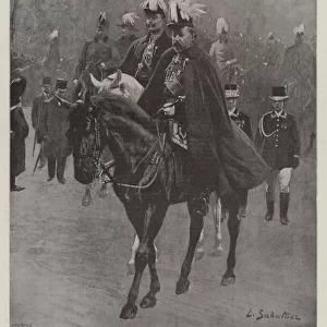 King and Kaiser, Edward VII of England and William II, German Emperor (litho)
