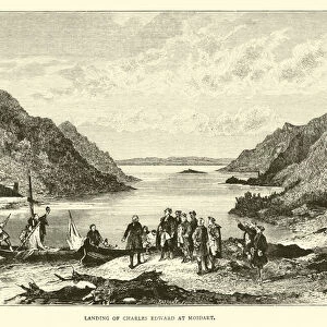 Landing of Charles Edward at Moidart (engraving)
