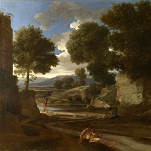 Landscape with Travellers Resting, c. 1638 (oil on canvas)