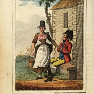 Man and woman of Prussian Silesia, 1818