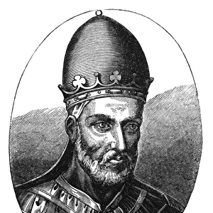 Portrait of Pope Honorius III (d. 1227) illustration from Science and Literature
