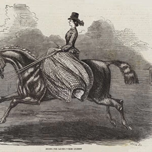 Riding for Ladies, Miss Gilbert (engraving)