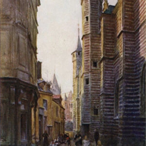The Vieille Boucherie, Antwerp (colour litho)