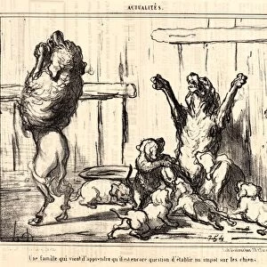 Honore Daumier (French, 1808 - 1879). Une famille qui vient d apprendre qu il