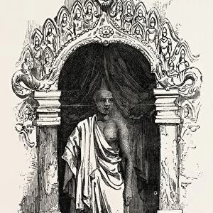 Kiddapple, the Rebel Buddhist Priest, Shot at Kandy, Sri Lanka, 1851 Engraving