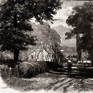 THEYDON BOIS, UK, engraving 1881 - 1884